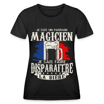 Pate Magier Bier - Frauen Funktions-T-Shirt - Schwarz - Vorne - AI Model Female 172 light (172cm)