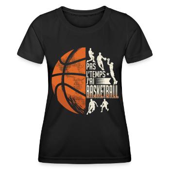 Basketteur Humour Cadeaux - T-shirt sport Femme - noir - Devant - AI Model Female 172 light (172cm)