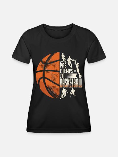 Basketteur Humour Cadeaux - T-shirt sport Femme - noir