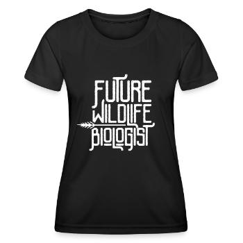 Biologie de la faune Biologiste de la faune Profession de biologiste de la faune - T-shirt sport Femme - noir - Devant - AI Model Female 172 light (172cm)