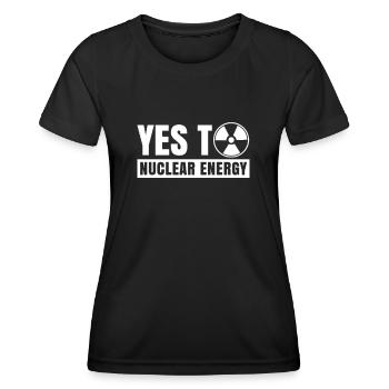 Ja zu Atomkraft Kernkraft Nuklear Atom - Frauen Funktions-T-Shirt - Schwarz - Vorne - AI Model Female 172 light (172cm)