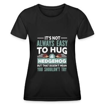 Hérisson - T-shirt sport Femme - noir - Devant - AI Model Female 172 light (172cm)