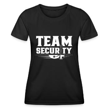 Sécurité de sécurité de l’équipe Sécurité Sécurité - T-shirt sport Femme - noir - Devant - AI Model Female 172 light (172cm)