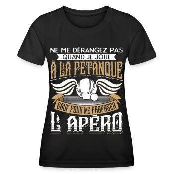 Petanque Pétanque - T-shirt sport Femme - noir - Devant - AI Model Female 172 light (172cm)