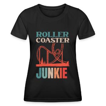 Roller Coaster Roller Coaster Junkie - Women's Functional T-Shirt - black - Front - AI Model Female 172 light (172cm)