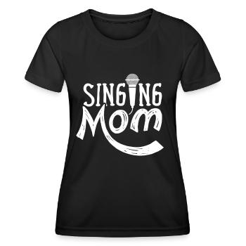 Chanteuse Maman Chant Chant chant chanteur - T-shirt sport Femme - noir - Devant - AI Model Female 172 light (172cm)