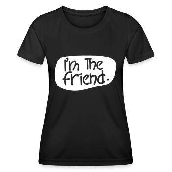 Je suis Le Copain Des Amis Meilleur Ami - T-shirt sport Femme - noir - Devant - AI Model Female 172 light (172cm)