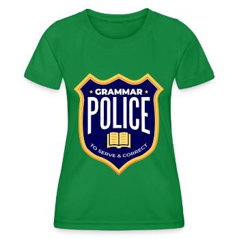 Écriture Écrivain Grammaire Police - T-shirt sport Femme - vert - Devant - AI Model Female 172 dark (172cm)