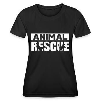 Animal rescue Animal welfare Animals Rescue Animal rescuers - Women's Functional T-Shirt - black - Front - AI Model Female 172 light (172cm)