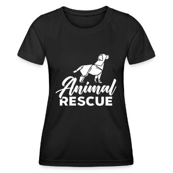 Protection des animaux Animaux Sauveteurs Animaux Sauveteurs - T-shirt sport Femme - noir - Devant - AI Model Female 172 light (172cm)