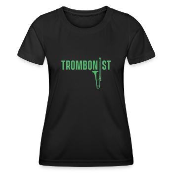 Trombonist trombones trombone trombone player - Women's Functional T-Shirt - black - Front - AI Model Female 172 light (172cm)