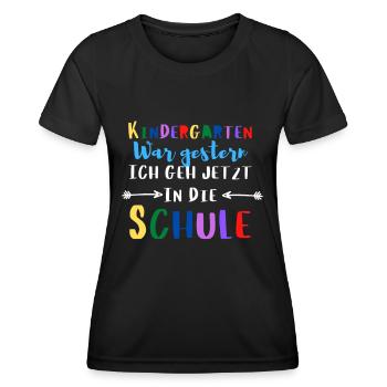 Schulanfang Schulbeginn Erstklässler 1. Schultag - Frauen Funktions-T-Shirt - Schwarz - Vorne - AI Model Female 172 light (172cm)