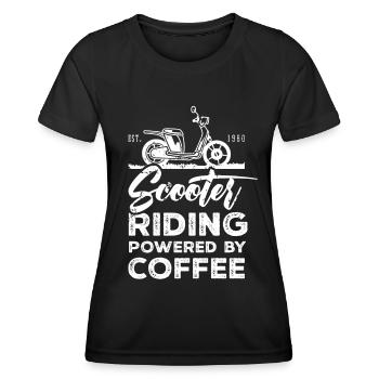 Scooter scooter - T-shirt sport Femme - noir - Devant - AI Model Female 172 light (172cm)