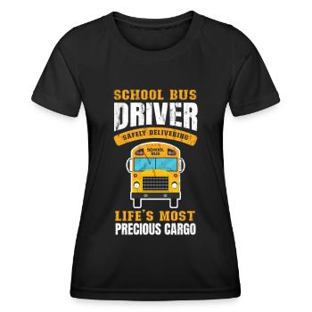 School Bus - Women's Functional T-Shirt - black - Front - AI Model Female 172 light (172cm)