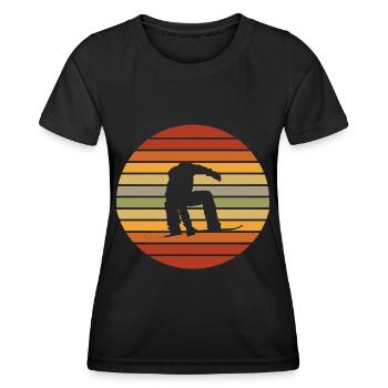 Snowboarding Vintage Snowboard Retro Snowboarder - T-shirt sport Femme - noir - Devant - AI Model Female 172 light (172cm)