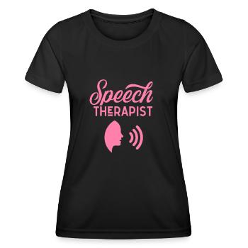 Speech Therapist Speech Therapist Speech Therapist Speech Therapy - Women's Functional T-Shirt - black - Front - AI Model Female 172 light (172cm)
