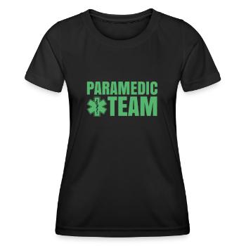 Équipe ambulancier ambulance ambulance - T-shirt sport Femme - noir - Devant - AI Model Female 172 light (172cm)