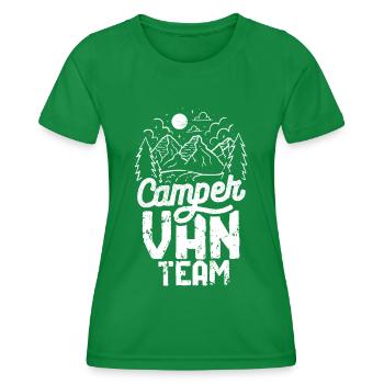 Campervan équipe camping-car caravane caravane - T-shirt sport Femme - vert - Devant - AI Model Female 172 dark (172cm)
