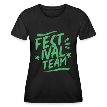 Festival Team Musik Musikfest Festivals - Frauen Funktions-T-Shirt - Schwarz - Vorne - AI Model Female 172 light (172cm)