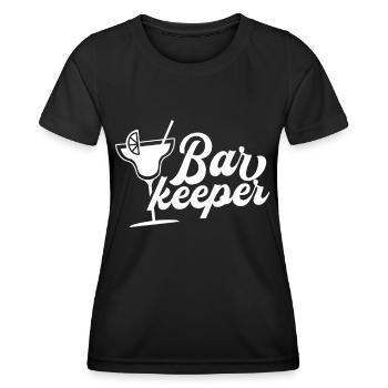 Barkeeper Beruf Barmann Bar Getränkemischer - Frauen Funktions-T-Shirt - Schwarz - Vorne - AI Model Female 172 light (172cm)