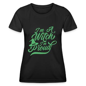 Je suis une sorcière et fière sorcière sorcières sorcières - T-shirt sport Femme - noir - Devant - AI Model Female 172 light (172cm)