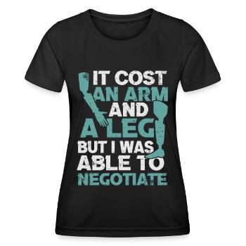 Amputee Humor amputee funny - Women's Functional T-Shirt - black - Front - AI Model Female 172 light (172cm)