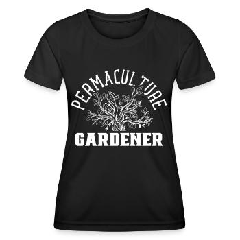 Permaculture Jardinier Durable Permaculture - T-shirt sport Femme - noir - Devant - AI Model Female 172 light (172cm)