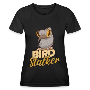 Vogelbeobachtung Vogelbeobachtung Vogel Stalker - Frauen Funktions-T-Shirt - Schwarz - Vorne - AI Model Female 172 light (172cm)