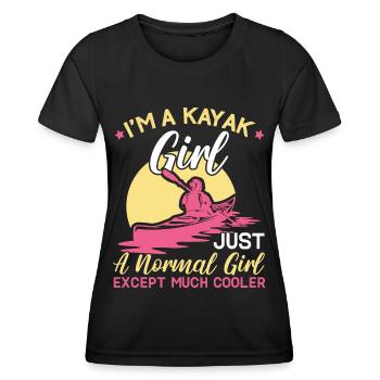 Kayak Canoë Kayak Je suis une fille de kayak - T-shirt sport Femme - noir - Devant - AI Model Female 172 light (172cm)