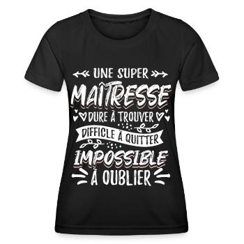 Une Super Maîtresse - T-shirt sport Femme - noir - Devant - AI Model Female 172 light (172cm)
