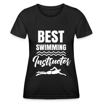 Best Swimming Instructor Swimming Course Swimming Coach - Women's Functional T-Shirt - black - Front - AI Model Female 172 light (172cm)