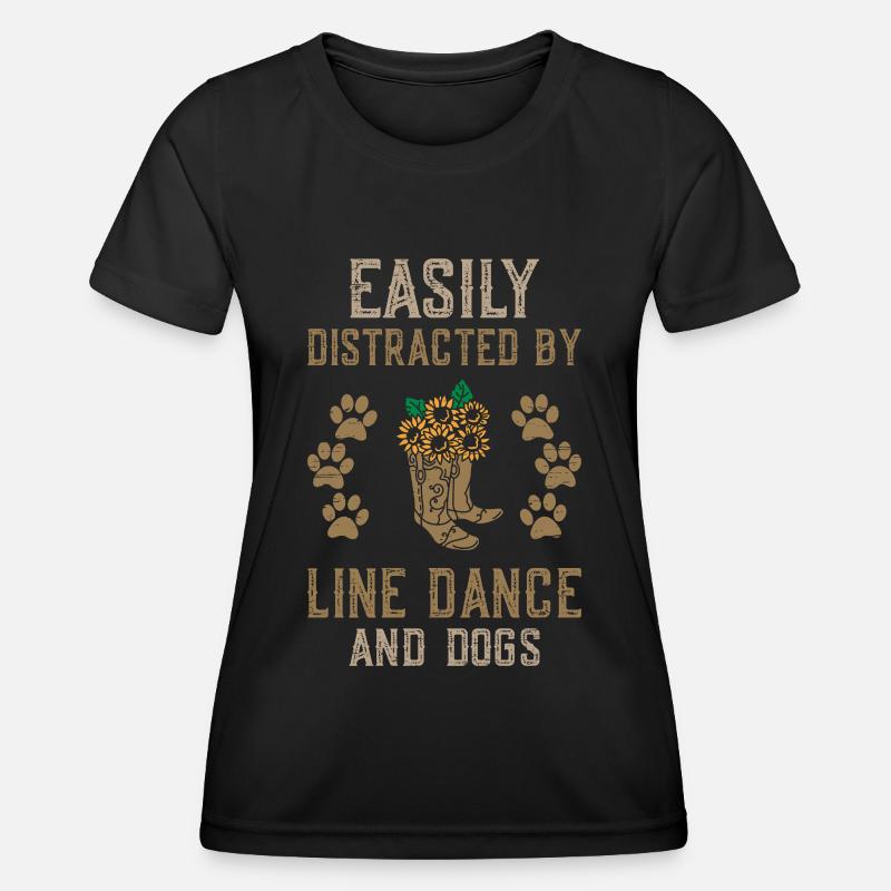 Line Dancing Linedance Line Dance - Women's Functional T-Shirt - black