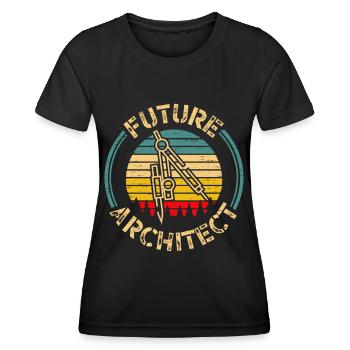 Architectes Futur Architecte - T-shirt sport Femme - noir - Devant - AI Model Female 172 light (172cm)