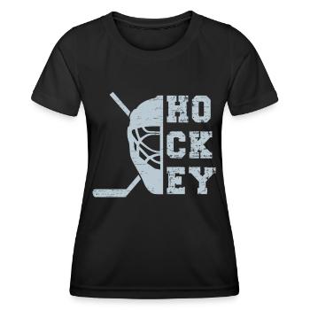 Eishockey Eishockey - Frauen Funktions-T-Shirt - Schwarz - Vorne - AI Model Female 172 light (172cm)