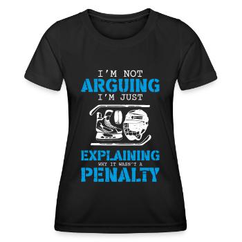Eishockey - Frauen Funktions-T-Shirt - Schwarz - Vorne - AI Model Female 172 light (172cm)