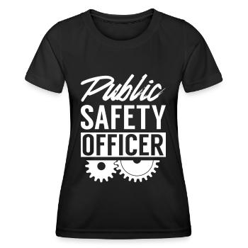 Public Safety Officer Safety Officer - Women's Functional T-Shirt - black - Front - AI Model Female 172 light (172cm)
