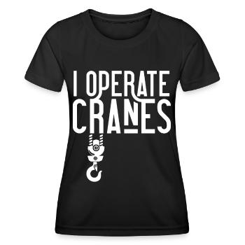 J’utilise des grues Grutier Grutier Grue grue - T-shirt sport Femme - noir - Devant - AI Model Female 172 light (172cm)