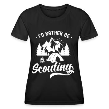 Dictons du clan scout Camp de tentes Scoutisme - T-shirt sport Femme - noir - Devant - AI Model Female 172 light (172cm)