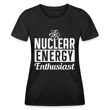 Kernenergie Enthusiast Kernkraft Atomkraft - Frauen Funktions-T-Shirt - Schwarz - Vorne - AI Model Female 172 light (172cm)