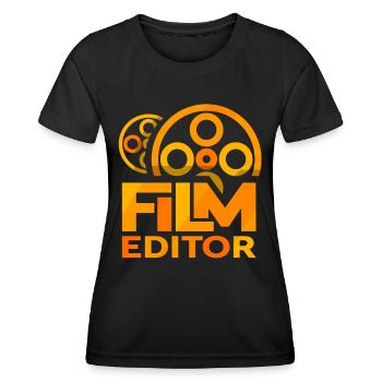 Film Editor Filmeditor Edit Video - Frauen Funktions-T-Shirt - Schwarz - Vorne - AI Model Female 172 light (172cm)
