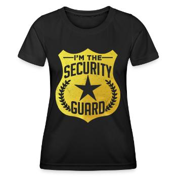 Je suis l’agent de sécurité de sécurité - T-shirt sport Femme - noir - Devant - AI Model Female 172 light (172cm)