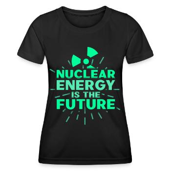 L’énergie nucléaire est l’avenir L’énergie nucléaire L’énergie nucléaire - T-shirt sport Femme - noir - Devant - AI Model Female 172 light (172cm)