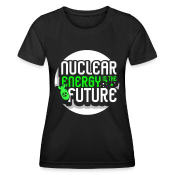 L’énergie nucléaire est l’avenir L’énergie nucléaire L’énergie nucléaire - T-shirt sport Femme - noir - Devant - AI Model Female 172 light (172cm)