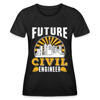 Future Civil Engineer Profession Civil Engineering - Women's Functional T-Shirt - black - Front - AI Model Female 172 light (172cm)