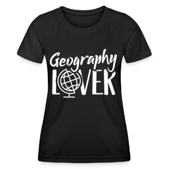 Geography Lover Geography Student Geography Student - Women's Functional T-Shirt - black - Front - AI Model Female 172 light (172cm)