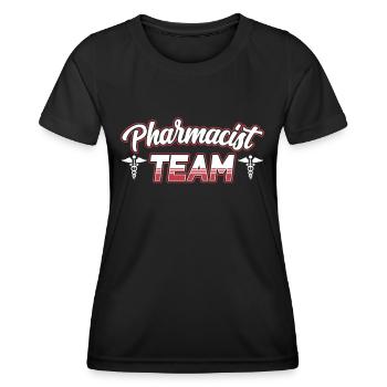 Équipe pharmacie Pharmacien Pharmacien Pharmacie - T-shirt sport Femme - noir - Devant - AI Model Female 172 light (172cm)