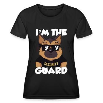 Je suis l’agent de sécurité de sécurité - T-shirt sport Femme - noir - Devant - AI Model Female 172 light (172cm)