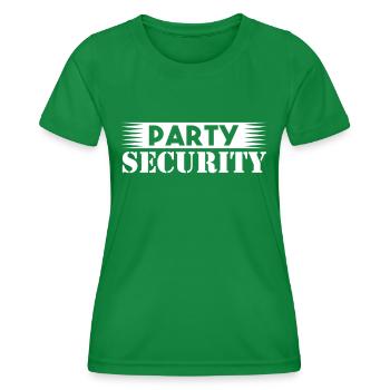 Party Security Security Security Guard - Women's Functional T-Shirt - kelly green - Front - AI Model Female 172 dark (172cm)