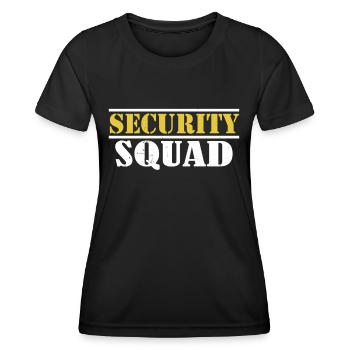 Sicherheits Squad Sicherheit Security Türsteher - Frauen Funktions-T-Shirt - Schwarz - Vorne - AI Model Female 172 light (172cm)