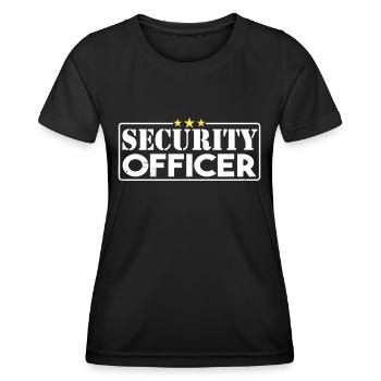 Sécurité des agents de sécurité Sécurité - T-shirt sport Femme - noir - Devant - AI Model Female 172 light (172cm)